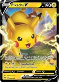 Pikachu V - 043/185 (#60 Pikachu Stamped) #043/185